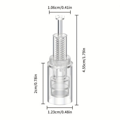 Microneedling Cartridges 10pcs Replacement Needle Tips for Derma Pen, 12 Pin 36 Pin R-Nano 0.25mm Screw-Lock