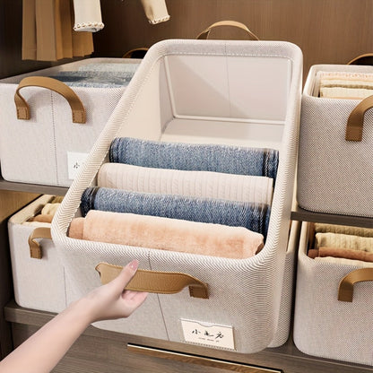 Large Fabric Storage Baskets with Handles 2 Pack Foldable Collapsible Storage Bins for Closet for Entryways, Bedrooms and Living Spaces