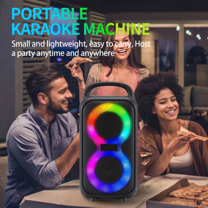 Portable Bluetooth Boom Box Speaker with Dual Subwoofer Heavy Bass, 2500W Stereo Sound System, FM Radio