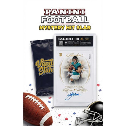 Football Card Mystery Slab, Panini Football Card Sealed in Vanity Slabs Display Case, Rookies Stars Inserts Parallels