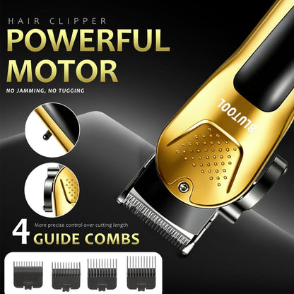 Men's Grooming Kit Hair Clipper & Electric Shaver USB Rechargeable Cordless LED Display – Precision Beard Trimmer Face Shaver Set for Hair