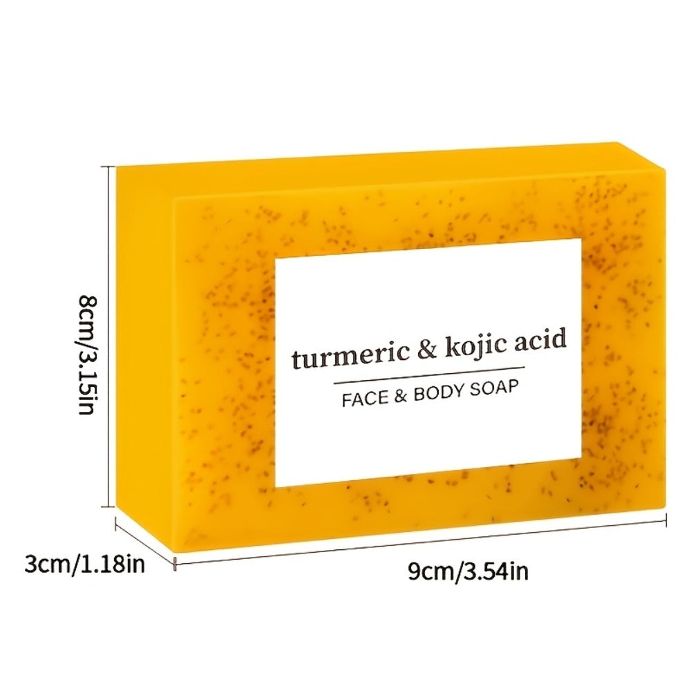 Turmeric Soap Handmade Bar, Lemon, Quercetin & Vitamin E Natural Soap with Olive Oil, Deep Cleansing &
