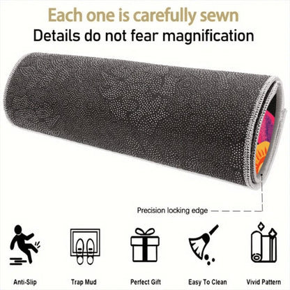 Car Trunk Mat Anti-Slip Rubber – Colorful Petal Pattern Cargo Liner, Non-Slip Boot Mat for Most Cars, Durable Trunk Organizer Pad & Interior