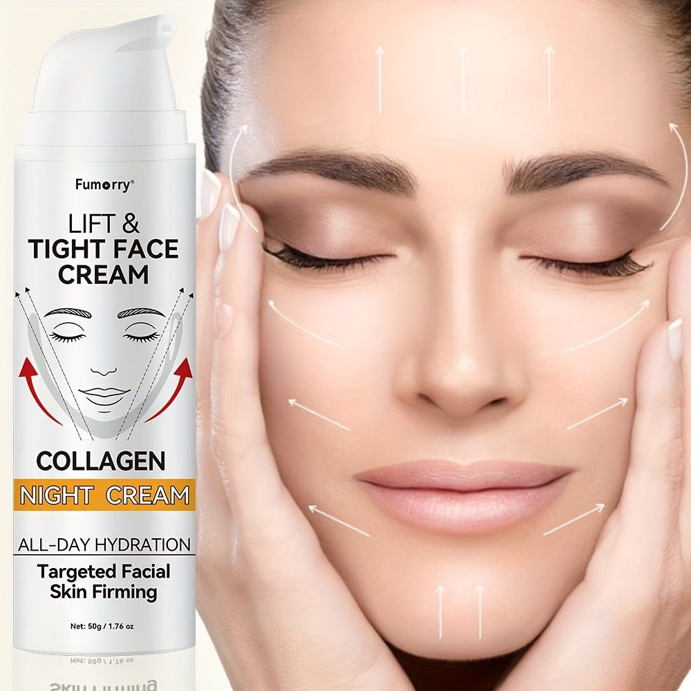 Snail Mucin Collagen Night Cream Firming Lifting Tightening Hydrating Moisturizing Anti-Aging Face Cream Soft Elastic Skin All Skin Types