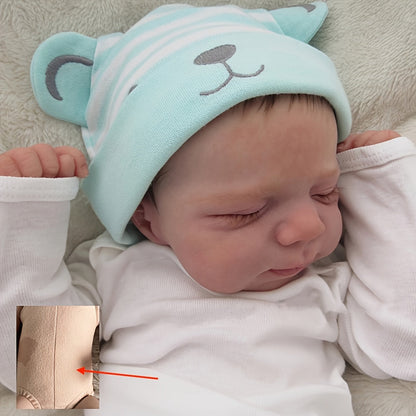 Sleeping Reborn Baby Doll 19 Inch Vinyl Body 3D Hand-Painted Skin Visible with the Listed Color, Size or Set Options for Everyday Use