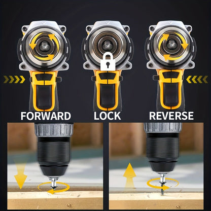 Cordless Power Tool Combo Kit for Dewalt 20V Battery - Impact Wrench 1500Nm, Brushless Drill & Screwdriver Set for Home & Construction