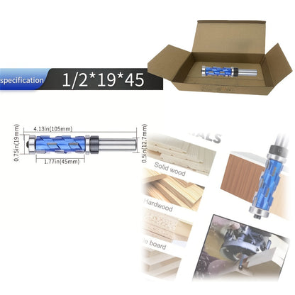 Carbide Flush Trim Router Bit 1/2" Shank - Double Bearing Design, Precision Woodworking Template Trimming Bit