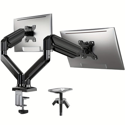 Dual Monitor Stand for 32 Inch Screens, Full Motion Dual Monitor Arm with 180° Swivel Tilt 360° Rotation