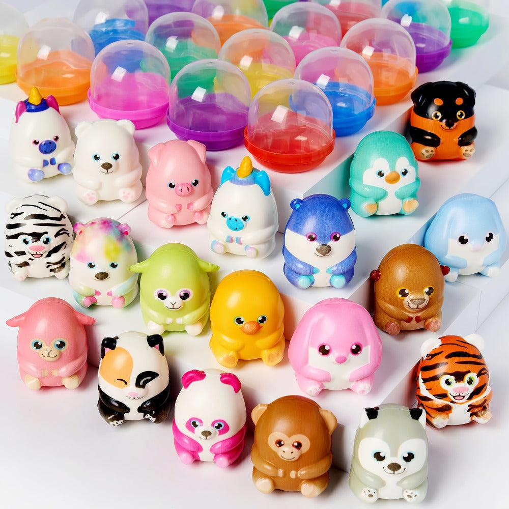 Mochi Squishy Toys 20 Pack, Slow Rising Cute Animal Squishies Bulk Party Favors for Kids, Classroom Prizes