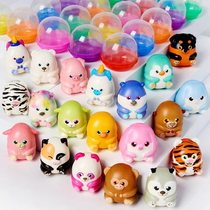 Mochi Squishy Toys 20 Pack, Slow Rising Cute Animal Squishies Bulk Party Favors for Kids, Classroom Prizes