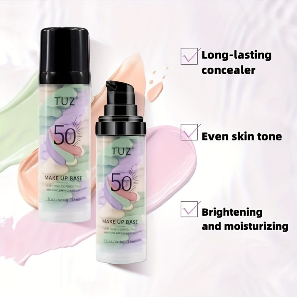 BB Cream Barrier Cream Set 4pcs Tri-Color Light Texture Natural Finish Anti-Smudge Glycerin for Makeup, Travel and Everyday Vanity Use