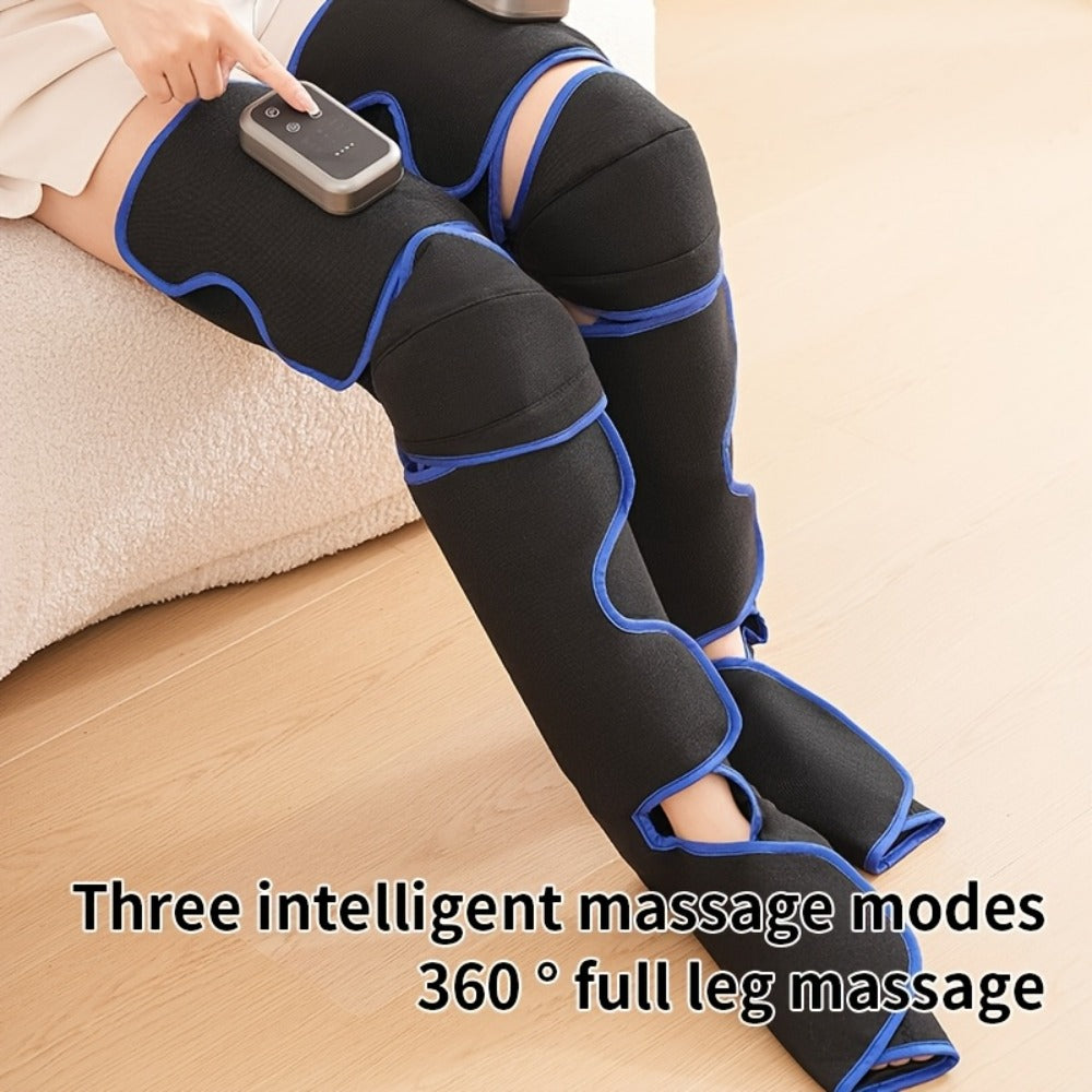 Leg Massager with Heat, Full Leg Air Compression Massager, 4 Modes Wireless Charging, Large Display