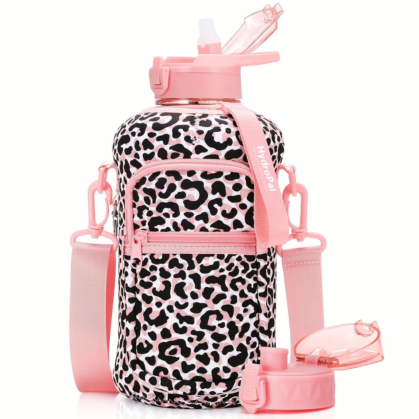 74oz Water Bottle Set with Two-Lid System, Storage Sleeve, Shoulder Strap and Five Sleeve Designs