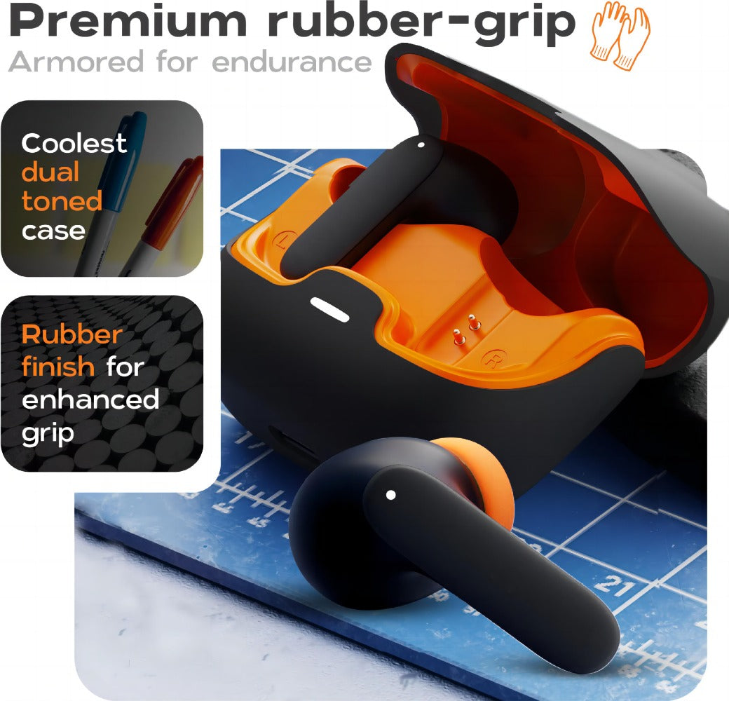 Low Latency Game Mode TWS Wireless Earbuds Bluetooth 5.4, Long Range Noise Cancelling Mic Fast Charging Wireless Charging Case