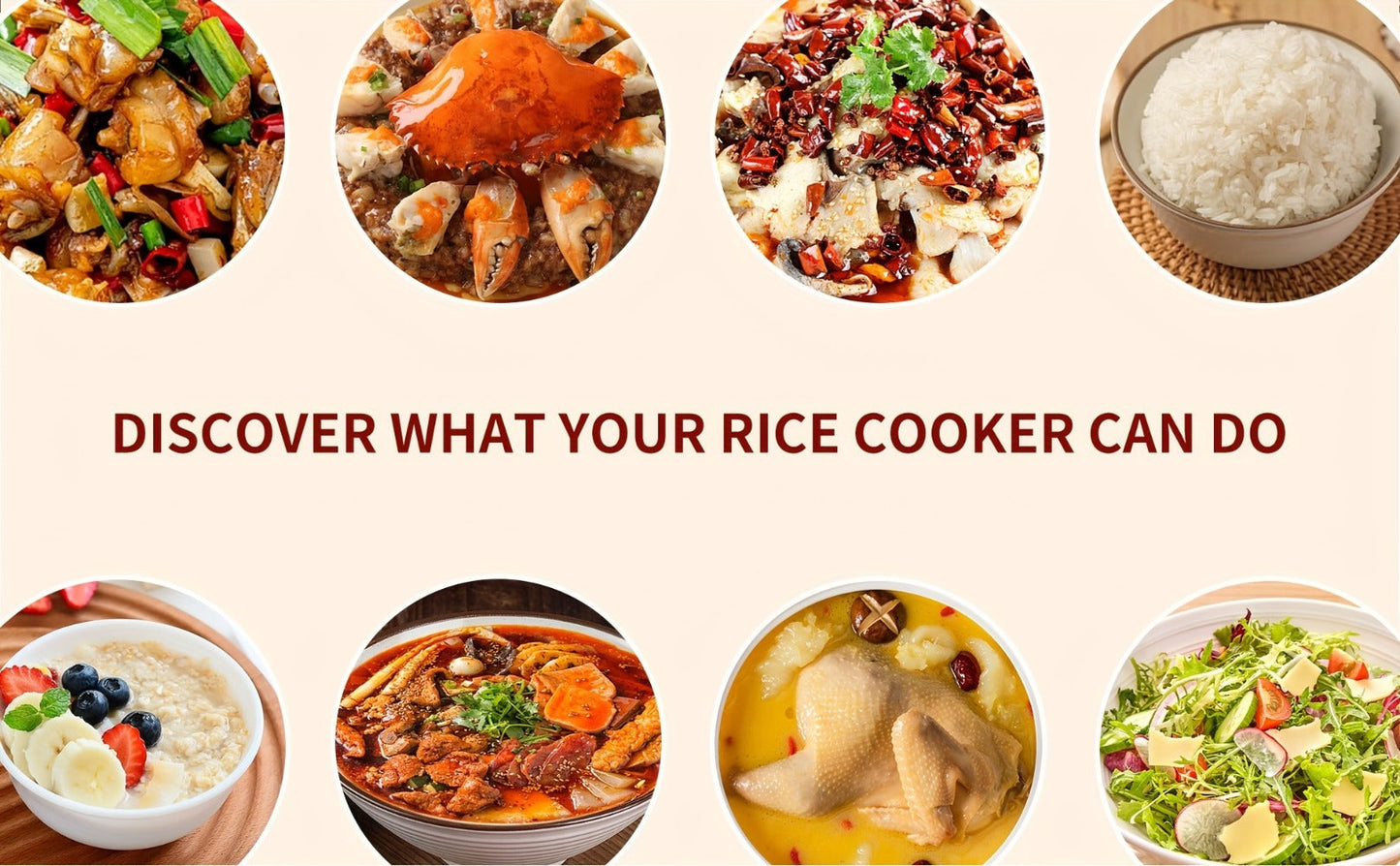 Rice Cooker & Yogurt Maker 1.5Qt, 6-Cup Non-Stick Electric Rice Cooker with Auto Keep, One-Touch