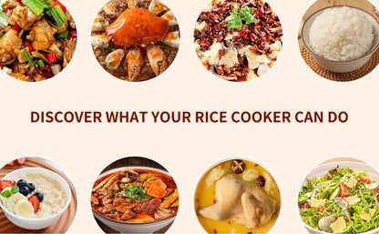 Rice Cooker & Yogurt Maker 1.5Qt, 6-Cup Non-Stick Electric Rice Cooker with Auto Keep, One-Touch