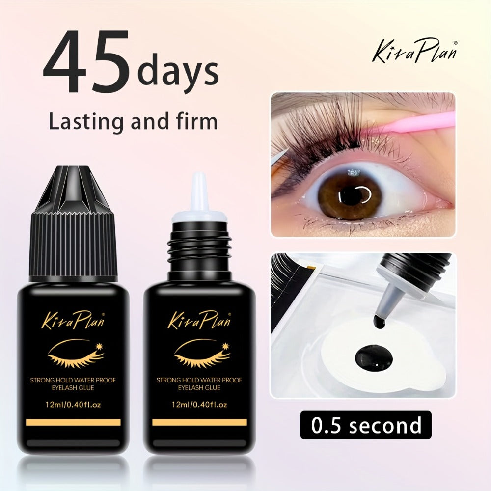 Odorless Lash Extension Glue Quick Dry Black Adhesive for DIY Individual & Cluster Lash Extensions