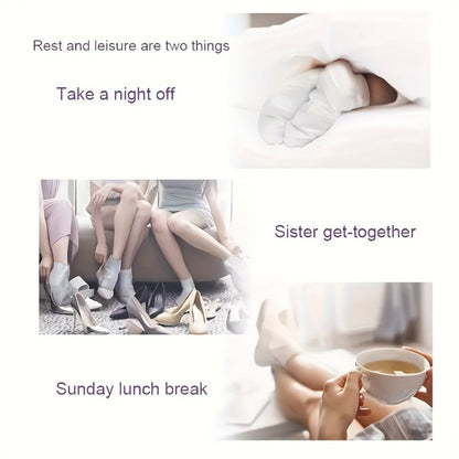 Lavender Foot Mask Socks Deep Hydrating Moisturizing Foot Care Treatment – Soft Smooth Skin, Portable Home Travel Spa