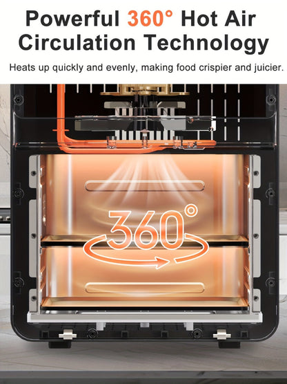 Air Fryer Toaster Oven Combo Extra Large, 12-Quart Countertop Convection Oven with Digital Touchscreen
