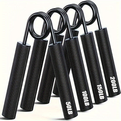 Hand Grip Strengthener Set 4pcs Heavy Duty Metal – Forearm & Wrist Trainer 50LB to 200LB Resistance, Finger Exerciser for Muscle Building
