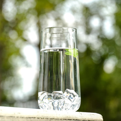 Drinking Glasses Set of 6, 17.5oz Large Clear Crystal Glass Cups, Glassware Set for Water, Juice