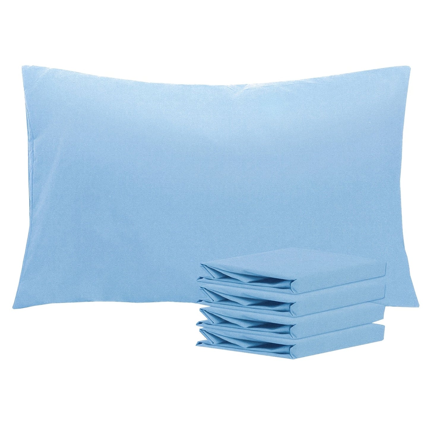 Pillowcases 4 Pack Queen 20x30 – Brushed Microfiber Soft Wrinkle-Free Fade-Resistant Envelope Closure Solid Color 32 Colors