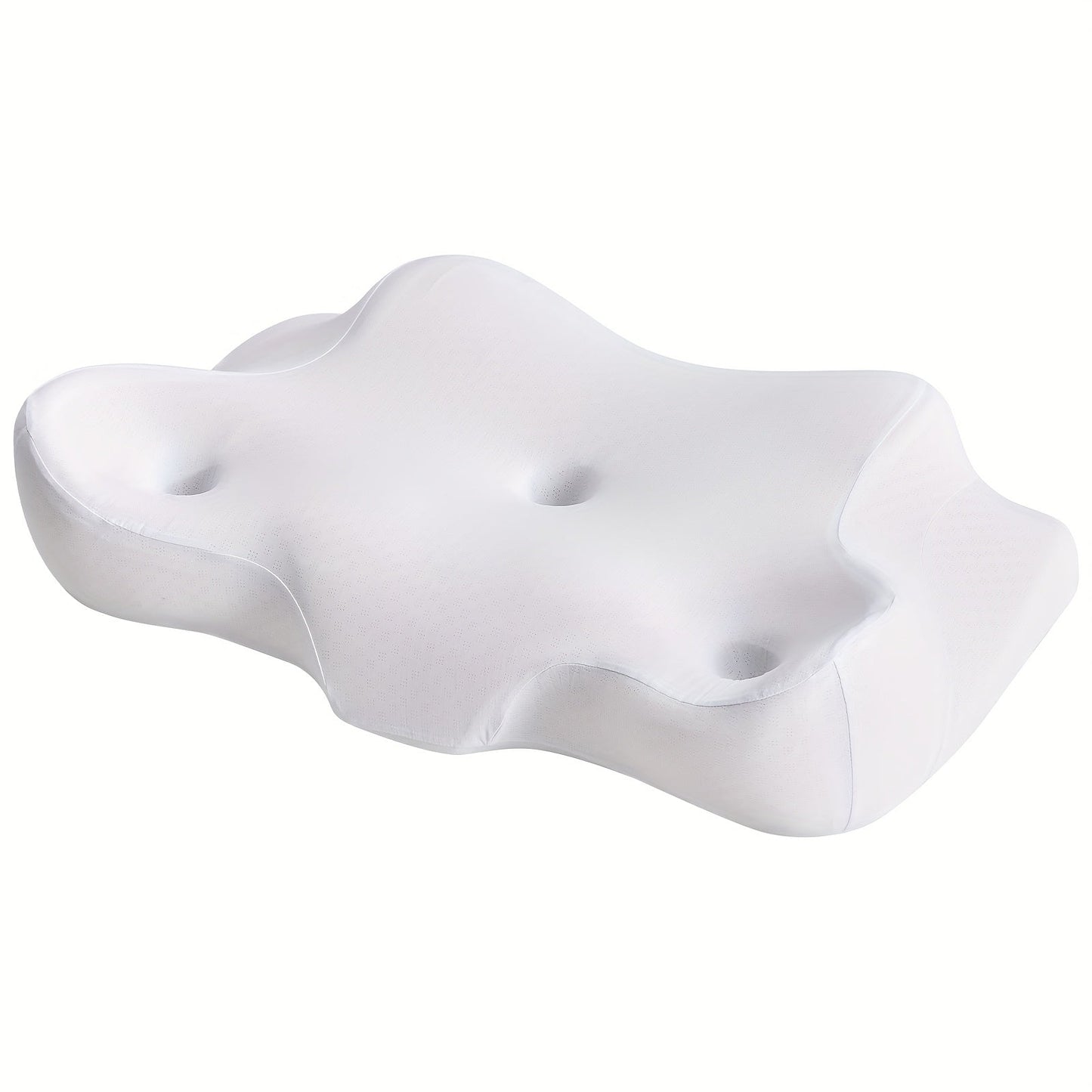 Memory Foam Cervical Pillow Contour Neck Support Orthopedic Bed Pillow for Side Back Stomach Sleepers with Cooling Pillowcase Queen King