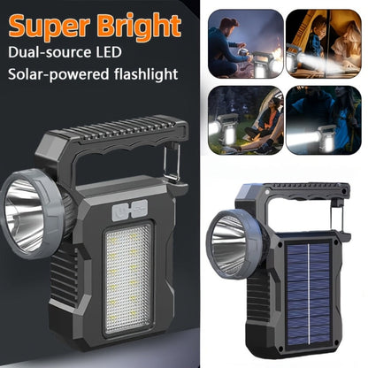 Solar Flashlight USB Rechargeable Ultra-Bright LED, 4 Lighting Modes Portable Solar Torch with Battery Indicator
