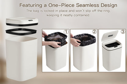 Motion Sensor Trash Can Touchless, Smart Hands-Free Trash Bin with Sealing Lid & Odor-Blocking Technology