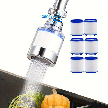Faucet Aerator 360° Rotating Sink Filter – Universal Pressurized Spray Head for Kitchen & Bathroom, Adjustable Water Flow, Easy Install