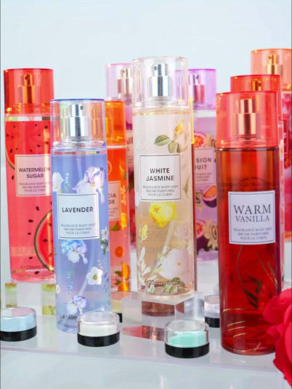 Two-Piece Fruit Scent Body Mist Set, 8 fl oz / 236ml Bottles in Nine Exact Matching Scent Options