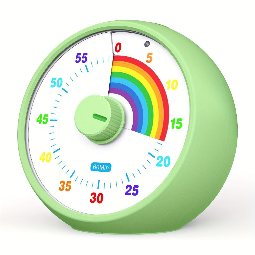 Visual Countdown Timer 60 Minute – Silent Operation Time Management Clock for Classroom, Office, Kitchen & Desktop