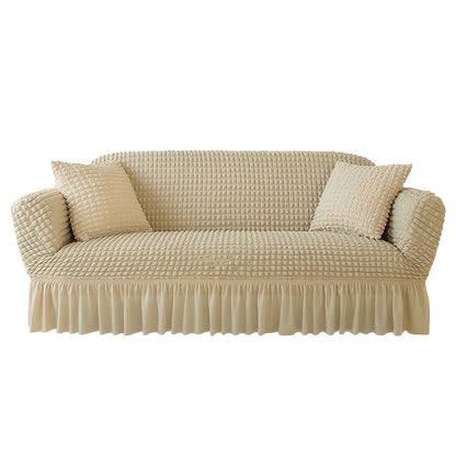 Sofa Cover Seersucker Stretch Slipcover with Elastic Band Closure for 1 to 4-Seater Sofas in Eight Colors