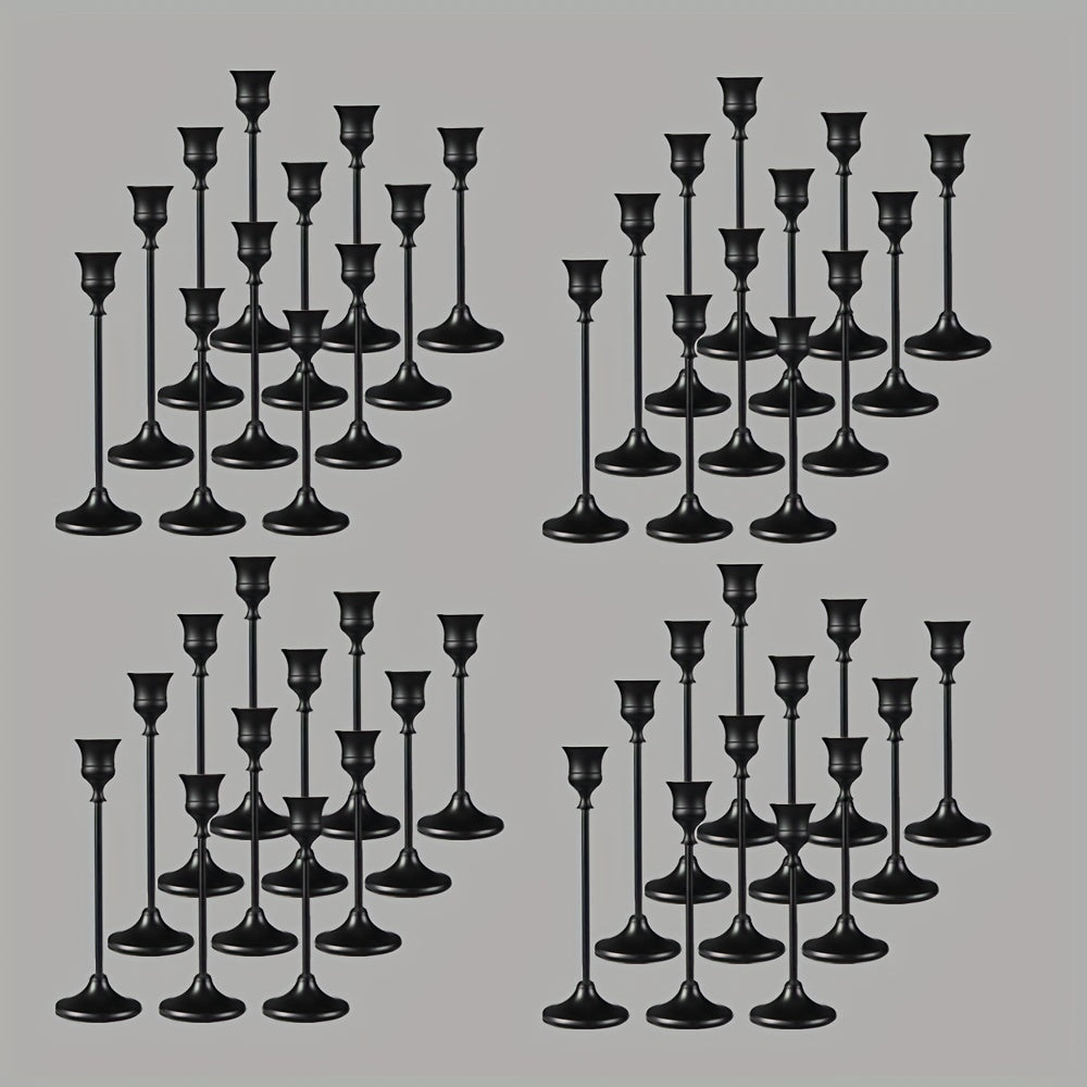Copper Plated Candlestick Holders Bulk Set for Entryways, Bedrooms and Living Spaces, with the Listed Configuration