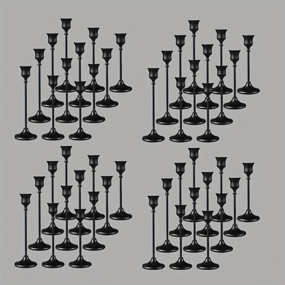 Copper Plated Candlestick Holders Bulk Set for Entryways, Bedrooms and Living Spaces, with the Listed Configuration