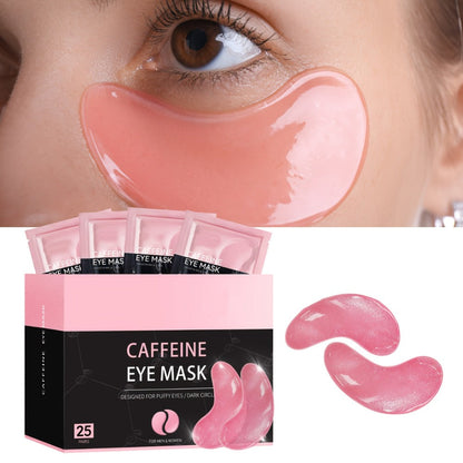 Caffeine Under Eye Patches 25 Pairs – Collagen Gold Eye Mask Reduces Dark Circles Puffiness Eye Bags Fine Lines Anti-Wrinkle Hydrogel