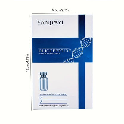 Overnight Sleep Mask Gel with Niacinamide Oligopeptide & Hyaluronic Acid, Alcohol-Free Night Serum for Dry Skin