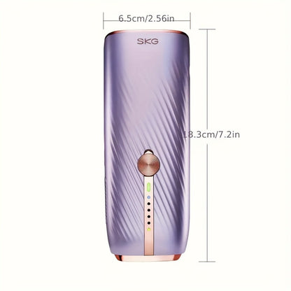 IPL Hair Removal Device Permanent Dual-Pulse Epilator with Red Light Therapy Unlimited for Everyday Face, Beard and Body Grooming