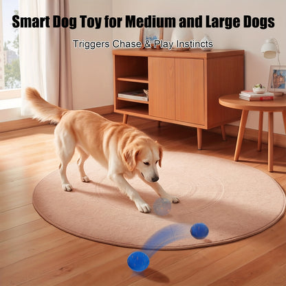 Automatic Moving Dog Ball Toy – Smart Motion-Activated Rolling & Rotating Ball for Medium Large Dogs, E-TPU Durable Bouncy Enrichment Toy