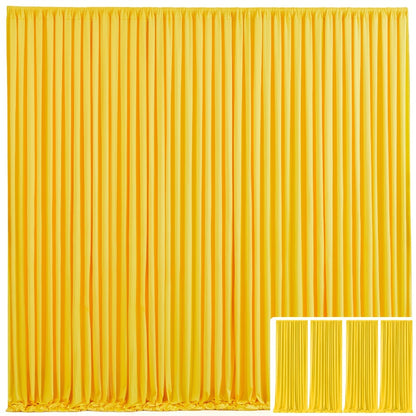 Backdrop Curtains 4 Pack 59x118 Inch, Wrinkle-Resistant Non-Transparent Party Decoration Fabric with Pole Pocket