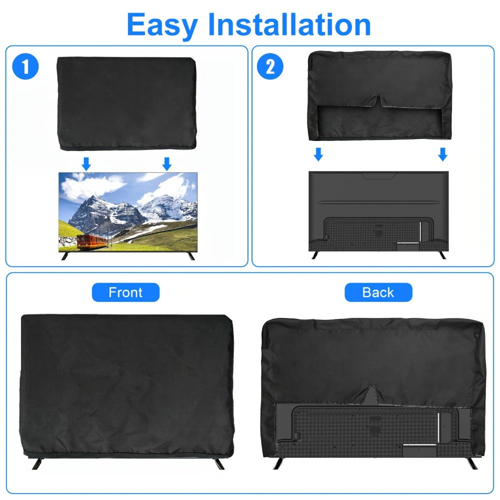 Outdoor TV Cover 55-58 Inch – Weatherproof Waterproof Dustproof Television Protective Cover for Patio, Flat Screen & Wall Mount TVs