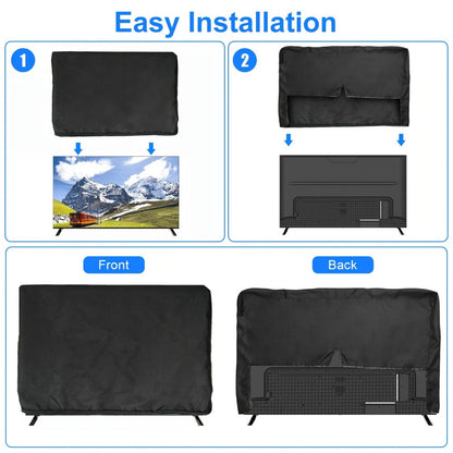 Outdoor TV Cover 55-58 Inch – Weatherproof Waterproof Dustproof Television Protective Cover for Patio, Flat Screen & Wall Mount TVs