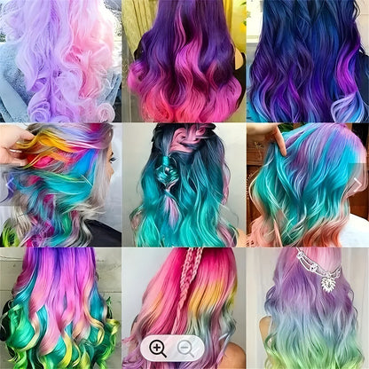 Temporary Hair Chalk Comb Set 11pcs 10 Colors Hair Dye for Bath Time, Home Spa and Personal Care