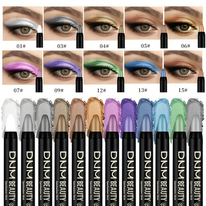 Smoky Eye Shadow Pen Set 10 Colors, Waterproof Rotating Eyeshadow Stick with Pearlescent & Matte Finishes