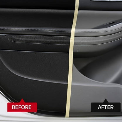 Car Plastic Restorer & Tire Protector Kit 3.38oz – Nano Coating Interior Shine, Yellowing Repair, Black Trim Renewal with Applicator Sponge