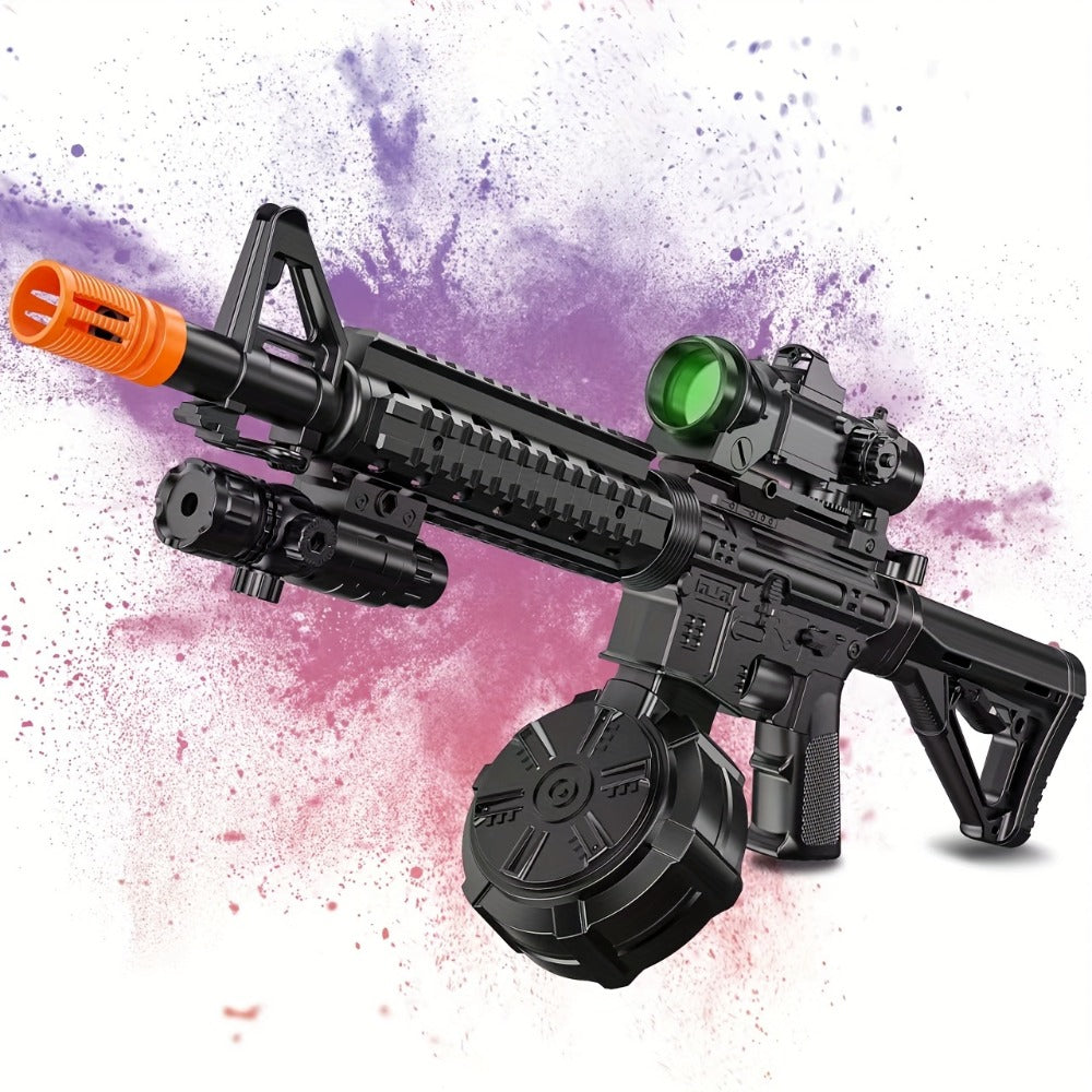 Large Drum Magazine Dual Mode Foam Blaster, Full Auto & Semi-Auto Outdoor Team Battle Toy Gun for Kids Boys Ages 8+