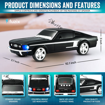 Fuzix WS-1967 Classic Car Bluetooth Speaker with LED Lights | Retro Replica Wireless Stereo, FM Radio, USB/TF/AUX, Built-in Mic