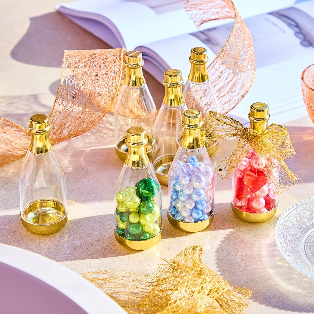 Mini Champagne Bottles Party Favors 36-Piece for Parties, Celebrations and Guest Favors, with the Listed Configuration