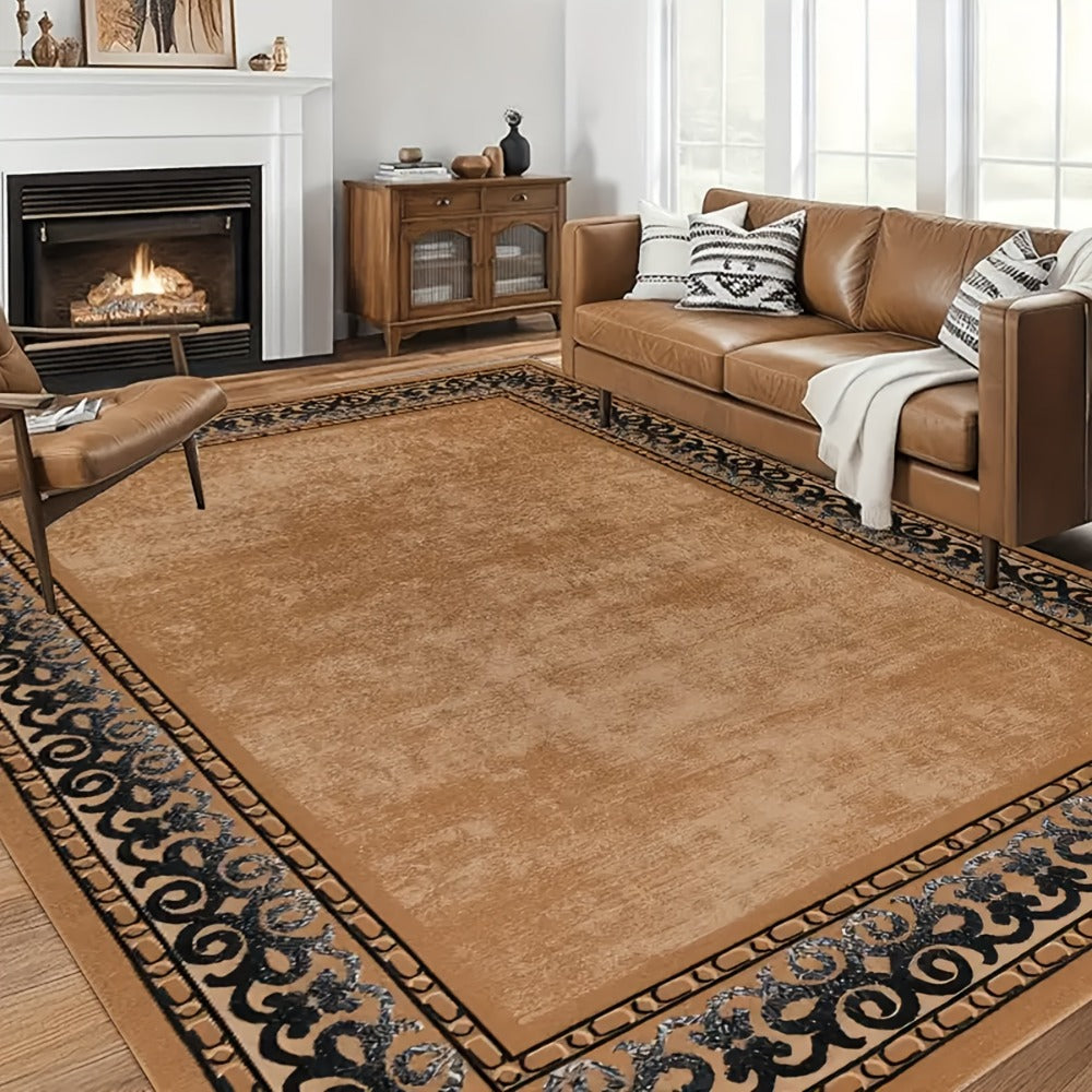 Area Rug Bohemian Vintage Flannel with 1000 g/m² Needle-Punch Weave in Three Washable Sizes