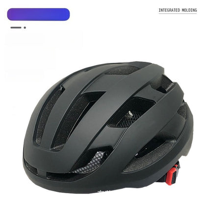Bike Helmet Breathable with Night Warning Light – Unisex Road & Mountain Cycling Protective Cap | Adjustable Size L (21.26–24”) | Matte